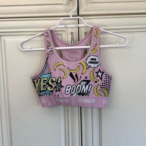 Stronger women’s graphic print sports bra